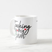 Onderwijs is mijn jam koffiemok (Voorkant links)