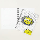 Onderwijs is mijn Superpower Blue Yellow Comic Planner (Display)