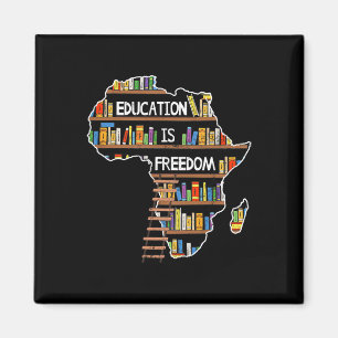 Onderwijs Is Vrijheid Afrikaanse Zwarte Geschieden Magneet