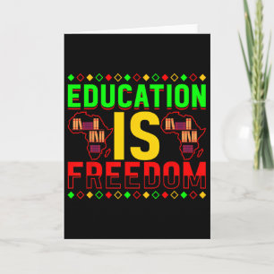 Onderwijs Is Vrijheid Afro-Amerikaanse Zwarte Hist Kaart