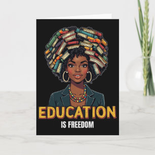 Onderwijs Is Vrijheid Black History Month Leraar B Kaart
