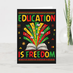 Onderwijs Is Vrijheid Boeken Liefhebber Zwarte Ges Kaart