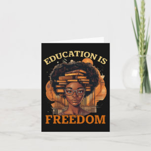 Onderwijs is Vrijheid Zwart Leraar Boeken Zwart Kaart