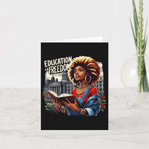 Onderwijs is Vrijheid Zwart Leraar Boeken Zwart Kaart
