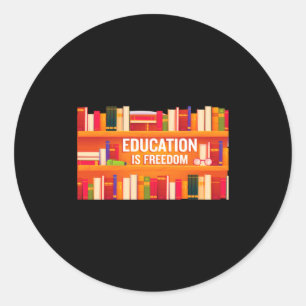 Onderwijs Is Vrijheid Zwarte Geschiedenis Afrika A Ronde Sticker