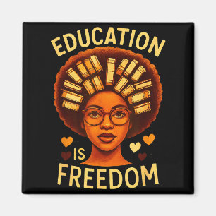 Onderwijs Is Vrijheid Zwarte Melanated Leraar Zwar Magneet