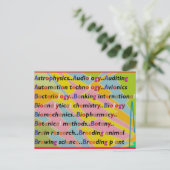 Onderwijs leren in gemengde kleuren briefkaart (Staand voorkant)