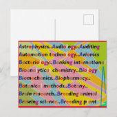 Onderwijs leren in gemengde kleuren briefkaart (Voorkant / Achterkant)