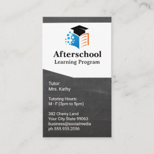 Onderwijs Leren Logo met afstudeerhoed Visitekaartje
