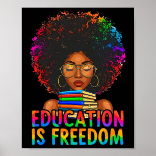 Onderwijs over zwarte geschiedenis is vrijheid Boe Poster