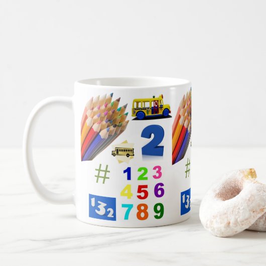 Onderwijs Potlood Mok (Met donut)
