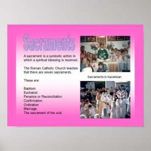 Onderwijs, Relgion, rooms-katholiek, heiligdommen Poster