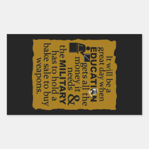 Onderwijs stickers, aanpassen rechthoekige sticker