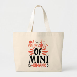 Onderwijs van Mini Humans Grote Tote Bag