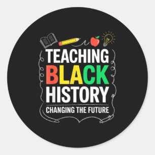 Onderwijs Zwarte Geschiedenis Veranderende Toekoms Ronde Sticker