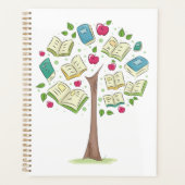 Onderwijsboom van kennis met boeken planner (Voorkant)