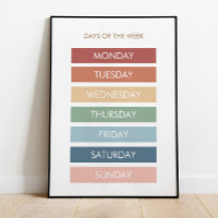 Onderwijsdagen van de week | Poster Homeschool