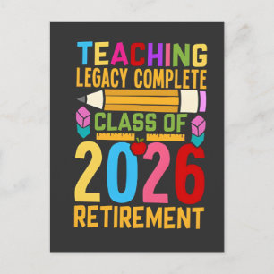 Onderwijslegacy Compleet Klas van 2026 Pensioen Feestdagenkaart