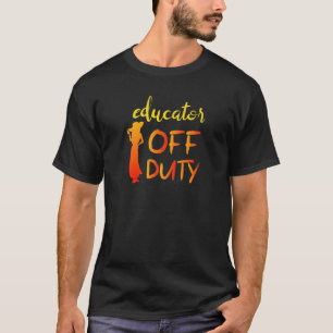 Onderwijsleraar Vrouwen Pet Drink uit dienst T-shirt