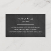 Onderwijsschauffeur voor zwarte lijst visitekaartje (Achterkant)