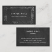 Onderwijsschauffeur voor zwarte lijst visitekaartje (Voorkant / Achterkant)