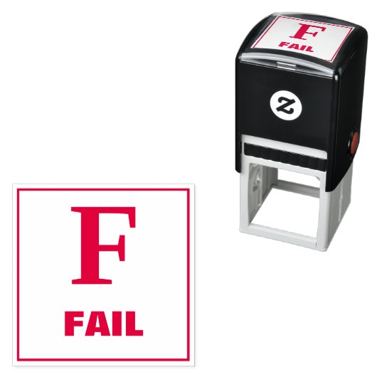 Onderwijsstempel: F - FAIL Zelfinktende Stempel (In situ)