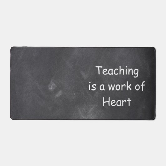 Onderwijswerk Hart Chalkboard Klasse Decoratie Bureaumat (Voorkant)