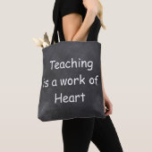 Onderwijswerk — Heart Chalkboard Design Cadeauidee Draagtas (Dichtbij)