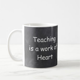 Onderwijswerk — Heart Chalkboard Design Cadeauidee Koffiemok