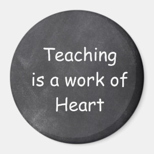 Onderwijswerk — Heart Chalkboard Design Cadeauidee Magneet