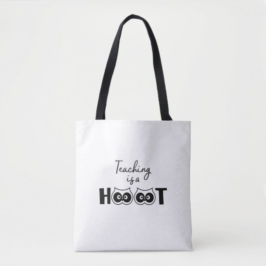 Onderwijzen is een Canvas tas van de Hoot (Voorkant)