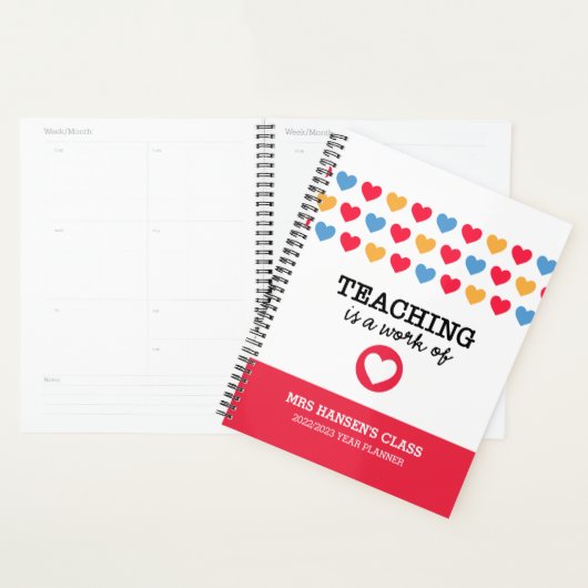 "Onderwijzen is een werk van het hart" leraar Yarl Planner (Display)