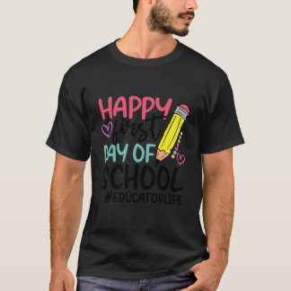 Onderwijzer Innovator Gelukkige Eerste Schooldag T-shirt