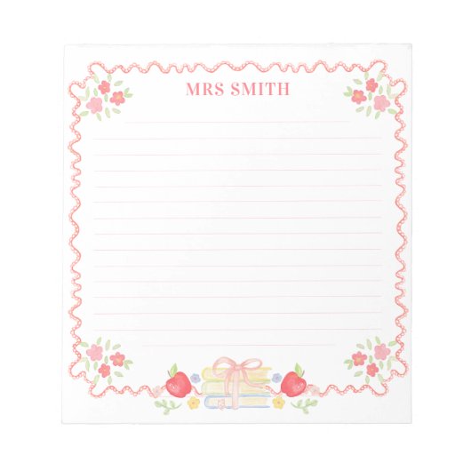 onderwijzer | School Crest | Monogram Notitieblok (Voorkant)