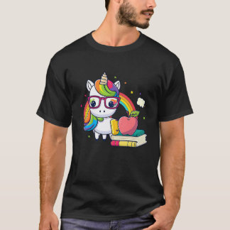 Onderwijzeres Eenhoorn Pennen 100 Dagen Op School T-shirt