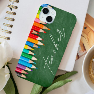 Onderwijzerscript Schrijfbord Potloden iPhone 15 Mini Hoesje