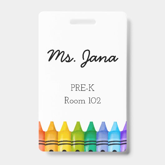 Onderwijzersidentiteit kinderopvang badge (Voorzijde)