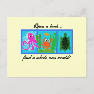 Onderzee Open een Boek Tshirts en Gifts Briefkaart