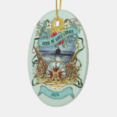onderzeeboot kerstversiering keramisch ornament (Links)