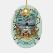  onderzeeboot kerstversiering keramisch ornament (Voorkant)