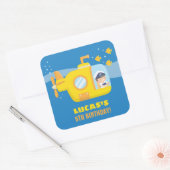 Onderzeebootkapitein onder de Zee Party Stickers (Envelop)