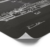 Onderzeeër 1919 Patent Art Chalkboard Poster (Hoek)