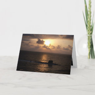 Onderzeeër en Zonsondergang Kaart