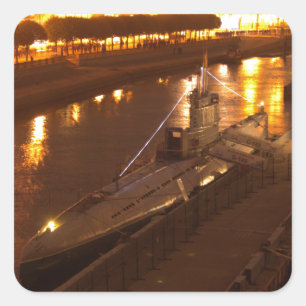 Onderzeeër in St. Petersburg Vierkante Sticker