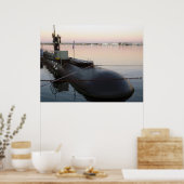 Onderzeeër in Sunrise Poster (Keuken)