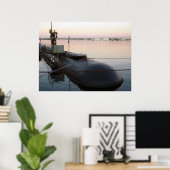 Onderzeeër in Sunrise Poster (Thuiskantoor)