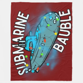 Onderzeeër, kerstbal, kerst fleece deken