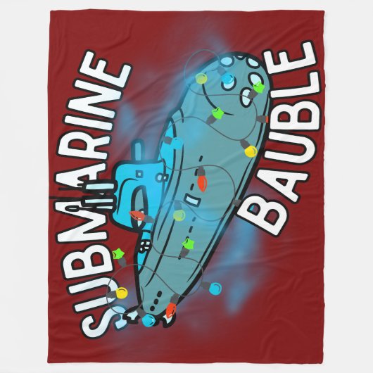 Onderzeeër, kerstbal, kerst fleece deken (Voorkant)