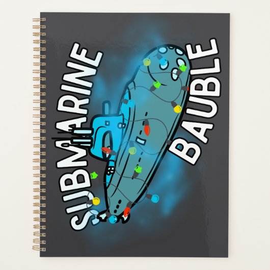 Onderzeeër, kerstbal, kerst planner (Voorkant)