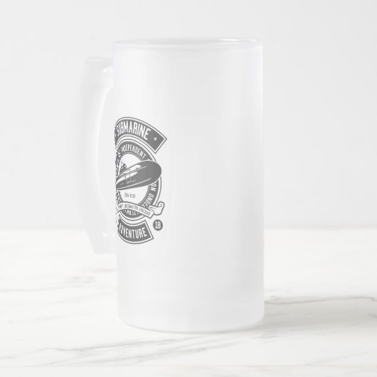 onderzeeër matglas bierpul (Voorkant links)